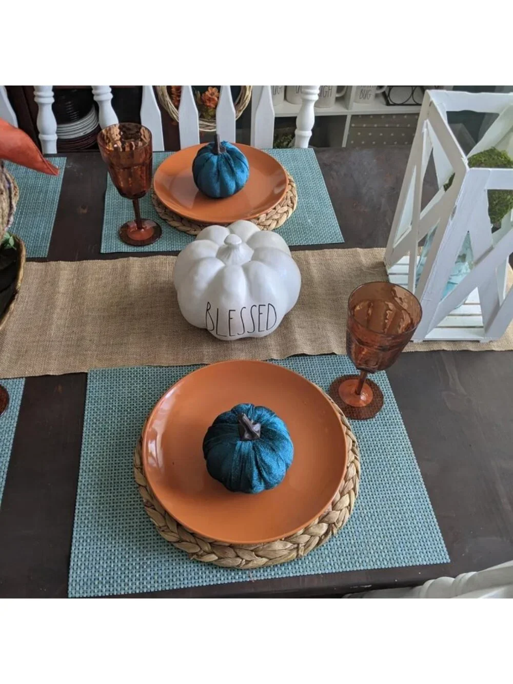 Set of 6 Round Woven Placemats - Heat Resistant, Non-Slip Straw Tablemats